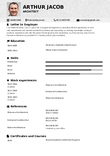 Architect resume example